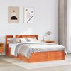 vidaXL Massivholzbett mit Kopfteil Wachsbraun 120x190 cm Kiefer 3307103 Bild 3