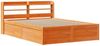 vidaXL Massivholzbett mit Kopfteil Wachsbraun 120x190 cm Kiefer 3307103 Bild 2