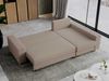 Ecksofa mit Schlaffunktion L-Form mit Bettkasten - DORIAN-Non - Hellbraun Boucle Bild 4