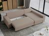 Ecksofa mit Schlaffunktion L-Form mit Bettkasten - DORIAN-Non - Hellbraun Boucle Bild 3