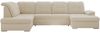 Ecksofa, Wohnzimmer U Couch, Polstersofa mit Bettkasten - MADRITO U - Beige Boucle - Links Bild 5