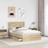 vidaXL Bettrahmen Sonoma-Eiche 120 x 190 cm Ingenieurs Holz 3411849 Bild 3