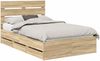 vidaXL Bettrahmen Sonoma-Eiche 120 x 190 cm Ingenieurs Holz 3411849 Bild 2