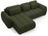Ecksofa Schlafsofa Sofa CARIA in Stoff Quelle Grün Ottomane Links Bild 2