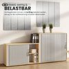 bümö Aktenschrank abschließbar mit Rollladen, Rollladenschrank für Ordner & Co. - Büroschrank mit Rollo, abschließbarer Ordnerschrank aus Holz in Graphit/Silber mit Relinggriff, 1733S-G-S-RE Bild 4