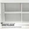 bümö Aktenschrank abschließbar mit Rollladen, Rollladenschrank für Ordner & Co. - Büroschrank mit Rollo, abschließbarer Ordnerschrank aus Holz in Graphit/Silber mit Relinggriff, 1733S-G-S-RE Bild 3