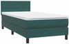 vidaXL Boxspringbett mit Matratze Dunkelgrün 80x220 cm Samt 3316236 Bild 4