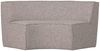Basiclabel Essbank Europa aus Webstoff, 2-Sitzer, Beige, 131 x 131 x 85 cm Bild 4