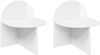 vidaXL Nachttisch 2 pcs Hochglanz Weiß 40 x 35,5 x 45,5 cm 8001140 Bild 2