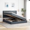 vidaXL Bett mit Stauraum und LED mit LED Dunkelgrau 160 x 200 cm Samt 3372796 Bild 4