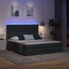 vidaXL Bett mit Stauraum und LED mit LED Dunkelgrau 160 x 200 cm Samt 3372796 Bild 5