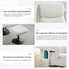 Relaxsessel Fernsehsessel, mit Liegefunktion, 5-Punkte-Massage, elektrischer Heizfunktion, inkl. Hocker, 360° drehbar, Chenille-Stoff, weiß Bild 5