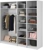 Selsey 'Frame' Kleiderschrank 4-türig mit Kleiderstange und Regalen, weiß 200 x 200 x 57 cm Bild 4
