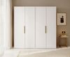 Selsey 'Frame' Kleiderschrank 4-türig mit Kleiderstange und Regalen, weiß 200 x 200 x 57 cm Bild 2