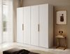 Selsey 'Frame' Kleiderschrank 4-türig mit Kleiderstange und Regalen, weiß 200 x 200 x 57 cm Bild 3