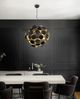 Pendelleuchte mit schwarz goldenem Lampenschirm DISCALGO Bild 5