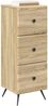 vidaXL Schubladenschrank Sonoma-Eiche 33 x 34,5 x 90 cm Holzwerkstoff 895537 Bild 2