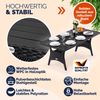 CASARIA® Polyrattan Gartentisch WPC 190x90x75cm schwarz Bild 5