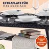 CASARIA® Polyrattan Gartentisch WPC 190x90x75cm schwarz Bild 4