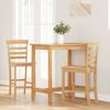 vidaXL Barhocker 2 Stk. Natur Massivholz Gummibaum 4102540 Bild 3