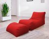 Dmora Pouf Alton, Mehrzwecksessel, Sitzsack, Hockerhocker, Made in Italy, 120x80 h60 cm, Rot Bild 2