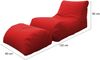 Dmora Pouf Alton, Mehrzwecksessel, Sitzsack, Hockerhocker, Made in Italy, 120x80 h60 cm, Rot Bild 3