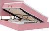 vidaXL Aufbewahrungsbett mit Matratze Rosa 140 x 190 cm Samt 3371972 Bild 2