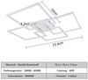 ZMH LED Deckenleuchte Wohnzimmer Dimmbar 36/48W Modern Deckenlampe mit Fernbedienung, Augenschutz, Einfache Installtion, LED fest integriert, 3000-6500K, Dimmbar Geometrisch Deckenbeleuchtung für Schlafzimmer Bild 2