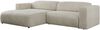 Ecksofa PASADENA, freistehendes Ecksofa, breite Armlehnen, Federsitz - links - Beige Velours Bild 4