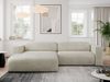 Ecksofa PASADENA, freistehendes Ecksofa, breite Armlehnen, Federsitz - links - Beige Velours Bild 2
