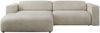 Ecksofa PASADENA, freistehendes Ecksofa, breite Armlehnen, Federsitz - links - Beige Velours Bild 5