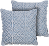 Kissen 2er Set Geometrisches Muster GOREME Bouclé 45 x 45 cm Blau Bild 1