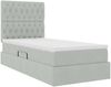 vidaXL Aufbewahrungsbett mit Matratze Hellgrau 90 x 200 cm Samt 3372063 Bild 5