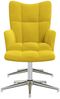 vidaXL Relaxsessel mit Hocker Senfgelb Samt [328135] Bild 3