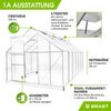 BRAST Gewächshaus Aluminium mit Fundament rostfrei 6mm Platten 430x250x205cm Silber - TÜV geprüft Bild 5