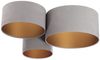 BPS Koncept 080-014 Deckenleuchte Trio grau, gold 3 x E27 L:91cm H:30cm dimmbar Bild 1