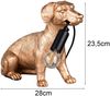 Witzige LED Tischleuchte besondere Hundelampe Gold, Höhe 23,5cm Bild 4