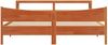 vidaXL Massivholzbett mit Kopfteil Wachsbraun 200x200 cm Kiefer 3306293 Bild 4
