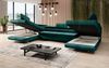 Designer Sofa Taormina mit Schlaf- und Klappfunktion Samt Grün Bild 4