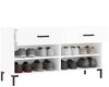 vidaXL Schuhbank Hochglanz-Weiß 102x35x55 cm Holzwerkstoff 829742 Bild 4