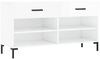 vidaXL Schuhbank Hochglanz-Weiß 102x35x55 cm Holzwerkstoff 829742 Bild 2