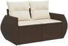 vidaXL 8-tlg. Garten-Sofagarnitur mit Kissen Braun Poly Rattan 3221622 Bild 5