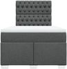 vidaXL Boxspringbett mit Matratze Dunkelgrau 120x190 cm Stoff 3290435 Bild 4