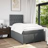 vidaXL Boxspringbett mit Matratze Dunkelgrau 120x190 cm Stoff 3290435 Bild 3