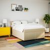vidaXL Boxspringbett mit Matratze Creme 140x200 cm Stoff 3288230 Bild 4
