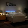 vidaXL Boxspringbett mit Matratze Creme 140x200 cm Stoff 3288230 Bild 5