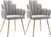 WAHSON OFFICE CHAIRS Esszimmerstuhl 2/4er Set, Samt Polsterstuhl Muschel Sessel Küchenstuhl für Wohnzimmer (2 St) Bild 5