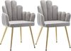 WAHSON OFFICE CHAIRS Esszimmerstuhl 2/4er Set, Samt Polsterstuhl Muschel Sessel Küchenstuhl für Wohnzimmer (2 St) Bild 4
