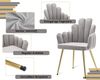 WAHSON OFFICE CHAIRS Esszimmerstuhl 2/4er Set, Samt Polsterstuhl Muschel Sessel Küchenstuhl für Wohnzimmer (2 St) Bild 3