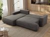 Ecksofa OVO mit schlaffunktion und bettkasten, Wellenfeder, lose Kissen, L-form 271x195 cm - Dunkelgrau Velvet - linke Seite Bild 3